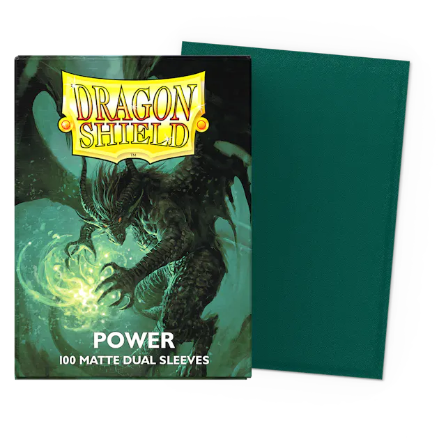 Dragon Shields: (100) Matte Dual - Metallic Green / Power