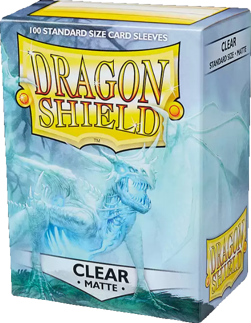 Dragon Shield Sleeves: Clear - Matte Sleeves - Standard Size(100 ct.)