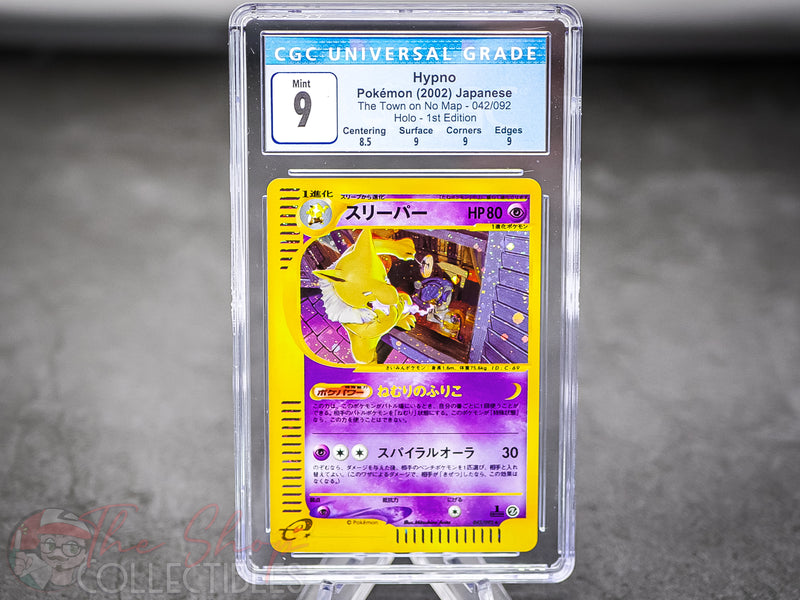 Japanese Hypno- CGC 9.0 Mint- The Town On No Map -Holo 1st Edition - 042/092