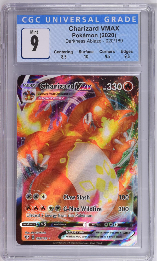 Charizard VMAX - CGC 9 Mint- Darkness Ablaze 020/189 Charizard VMAX - CGC 9 Mint- Darkness Ablaze 020/189